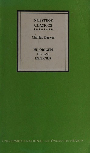 Portada del libro Origen De Las Especies