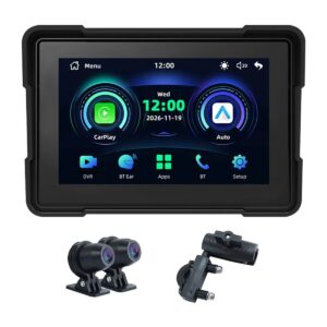 Inicio 32 Carplay Tactil Para Moto Doble Cámara M16C+DVR